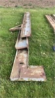 2 I beams, 1 iron piece, various shapes and sizes