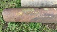 1 Aprox 13ft 1” x 10” diameter steel pipe