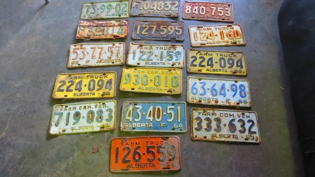 Collectable 1950's & 1960's License Plates