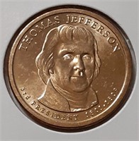 UNC 2007-P T JEFFERSON DOLLAR