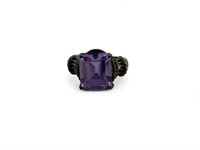 Sterling Purple Gemstone Ring Sz7