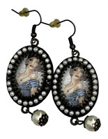 Vntg Victorian Style Dangle Earrings