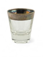 Silver Plate Rimmed Shot Glass