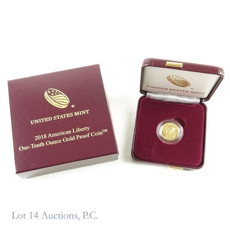 2018-w American Liberty 1/10th Oz. Gold Proof Coin