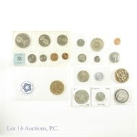 Various Silver & Clad Foreign & U.S. Coins (9)