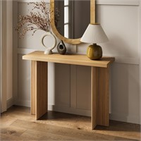 Fluted Console Table - Small Entry Table for