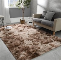 Fuzzy Rug Approx 6x9 Large Area Rugs Brown