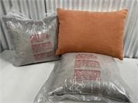Lot Of Couch Cushions Variety Colors Grey/Orange