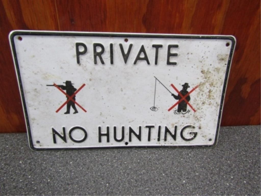 13.5x8 Private No Hunting Sign