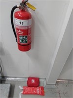 Flame Stop Fire Blanket, Powder Fire Extinguisher