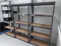 3 Steel 5 Tiered Adjustable Stockshelves