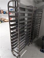S/S 12 Tiered Single Bay Mobile Storage Rack