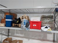Qty Timber/Plastic Display Trays, Garbage Bags
