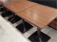 6 Timber Top Restaurant Tables each 600mm x 600mm