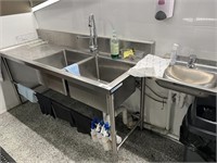 S/S Twin Bowl Wash Bench & S/S Hand Basin