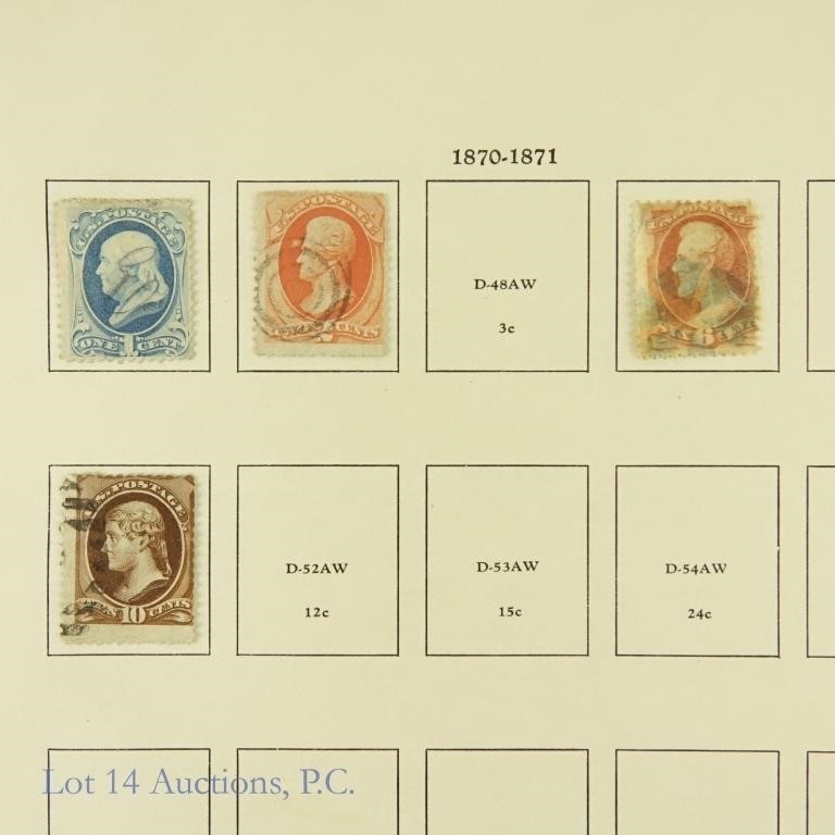 U.S. Postage Stamps Album (250+ stamps)