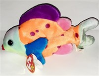 TY BEANIE BABY " LIPS THE FISH" WITH PE PELLETS &