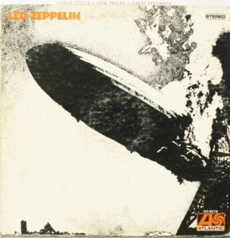 LED ZEPPELIN LP 1969 Self Titled debut Atlantic Re