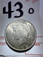 1925 - Silver Peace $1 Dollar Coin