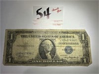 1935-A Silver Certificate Blue Seal $1 Dollar Bill