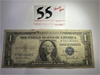 1935-D Silver Certificate Blue Seal $1 Dollar Bill