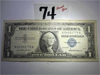 1957 Silver Certificate Blue Seal $1 Dollar Bill