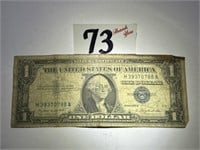 1957-A Silver Certificate Blue Seal $1 Dollar Bill