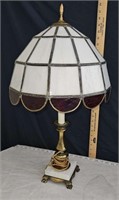 nice lamp with leaded glass shade