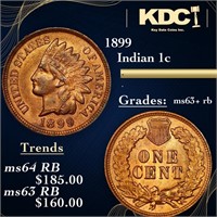 1899 Indian Cent 1c Grades Select+ Unc RB