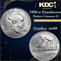 1990-w Eisenhower Modern Commem Dollar 1 Grades GE