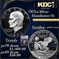 Proof 1973-s Silver Eisenhower Dollar 1 Graded pr6
