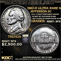 ***Auction Highlight*** 1982-d Jefferson Nickel Ul
