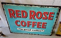 red rose coffee sign