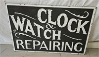 clock & watch repairing sign