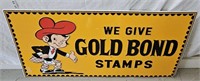 gold bond stamp sign
