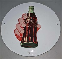 porcelain coca cola sign
