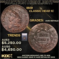 ***Auction Highlight*** 1808 Classic Head Large Ce