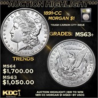 ***Auction Highlight*** 1891-cc Morgan Dollar 1 Gr