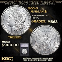 ***Auction Highlight*** 1900-s Morgan Dollar 1 Gra