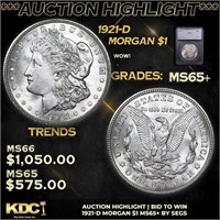 ***Auction Highlight*** 1921-d Morgan Dollar 1 Gra