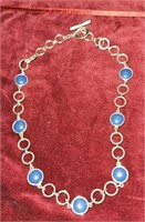 blue & silver necklace costume