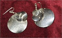silver look earrings
