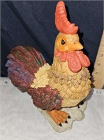 rooster poly resin figurine