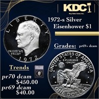 Proof 1972-s Silver Eisenhower Dollar 1 Graded pr6