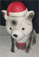 small wolf cookie jar