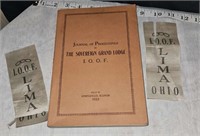 the sovereign grand lodge books & 2 ribbons