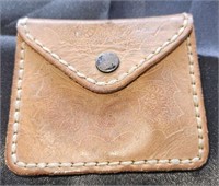 small leather coin holder
