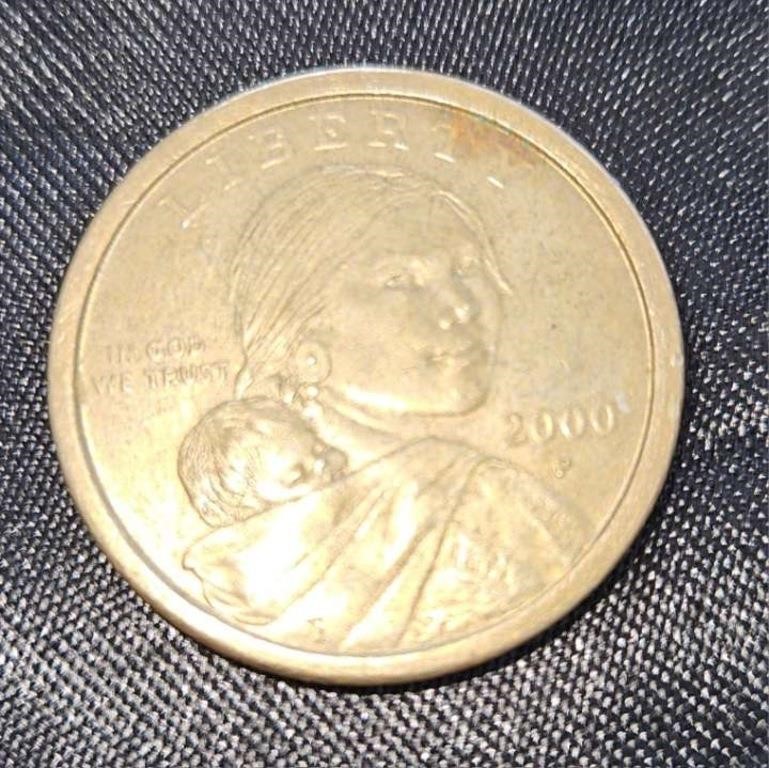 2000 one dollar gold coin copy