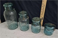 set of 4 ball jars
