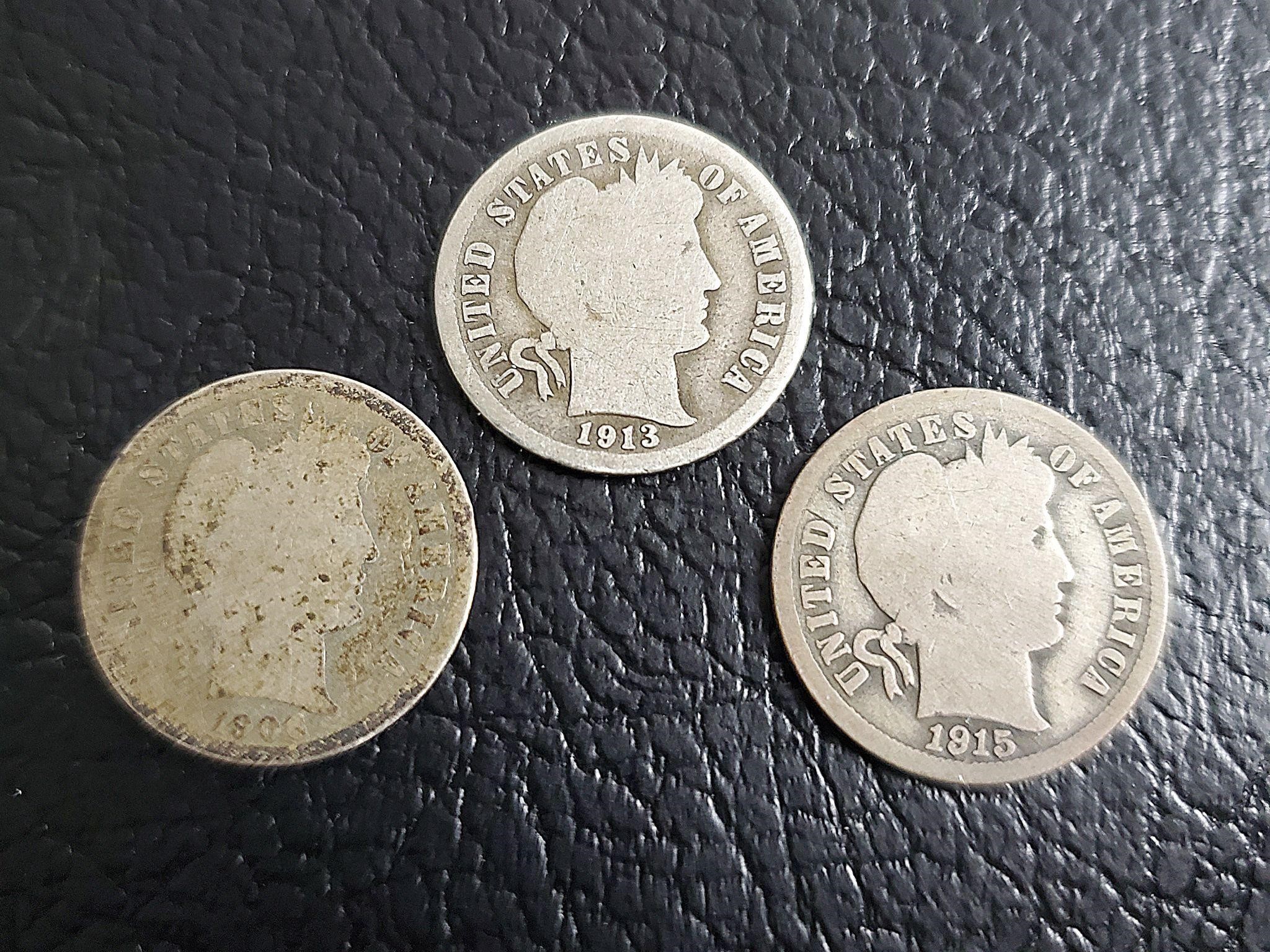 Silver United States Barber Dimes